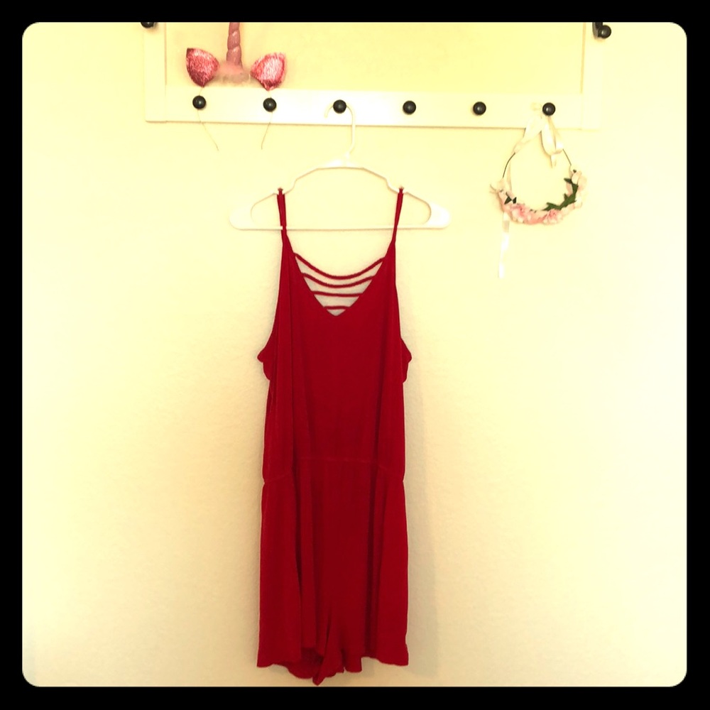 Mossimo red romper size large 🔥